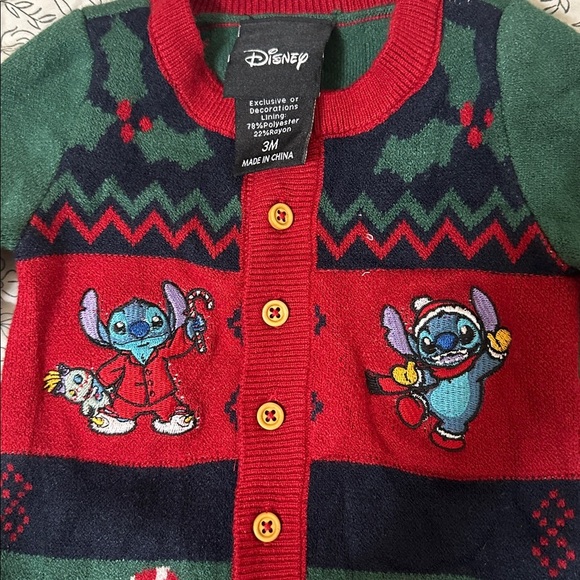 Disney Lilo & Stitch Holiday Sweater Christmas One-Piece - BoxLunch Exclusive 3M - Picture 5 of 5
